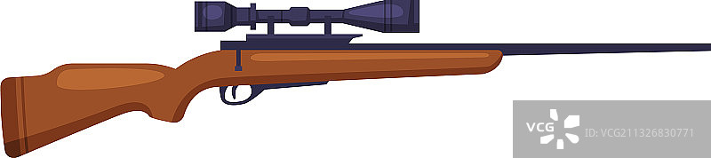 猎枪猎人装备扁平设计图片素材