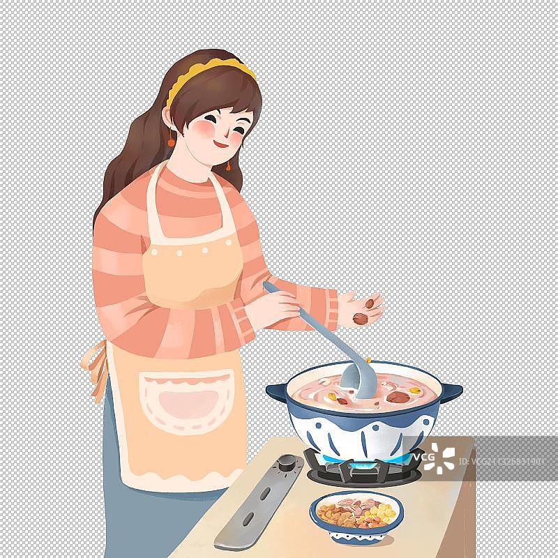 腊八节吃腊八粥图片素材