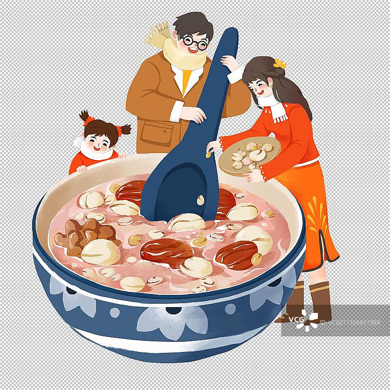 腊八节吃腊八粥图片素材