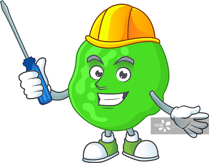 卡通汽车中的八叠球菌图片素材