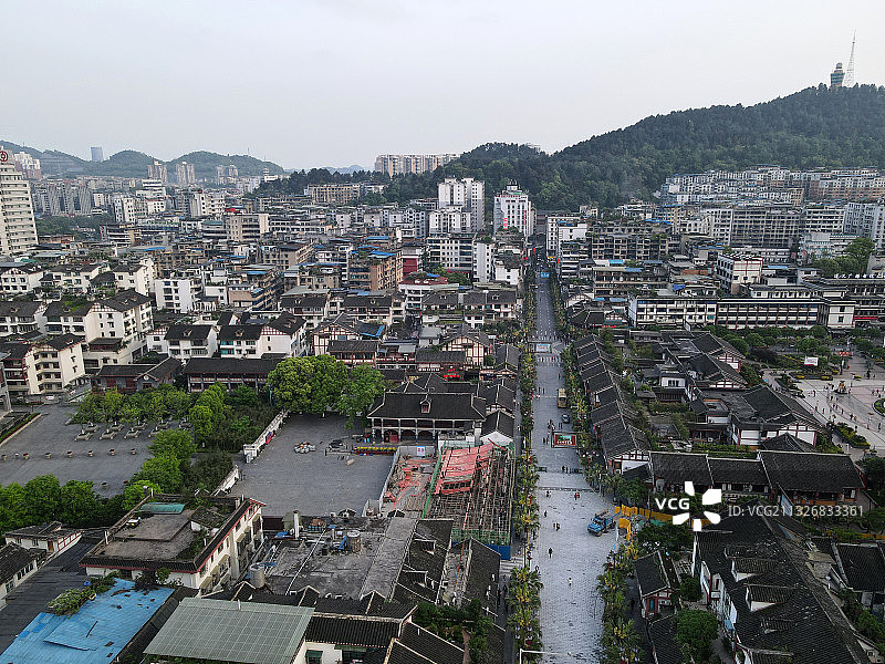 贵州遵义会议会址门口的子尹路图片素材
