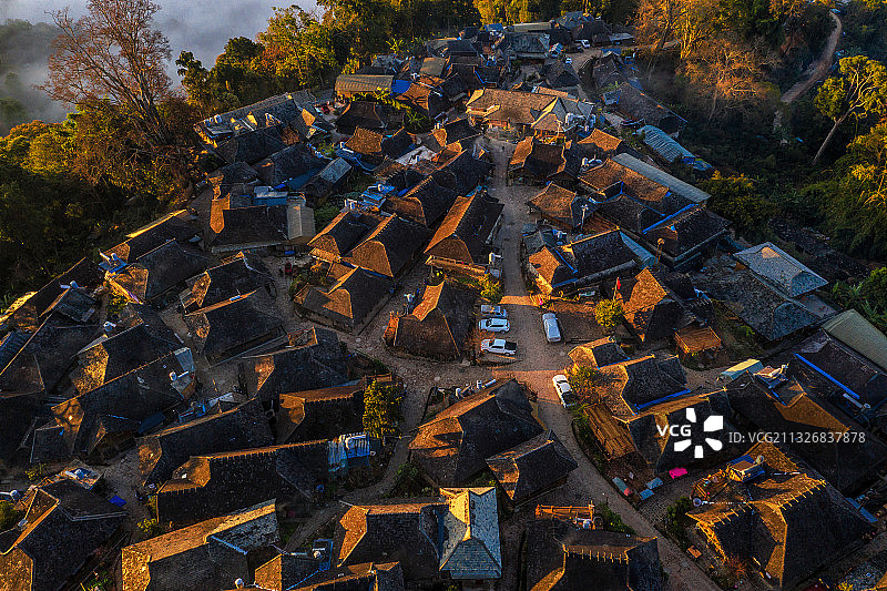 日出景迈山图片素材