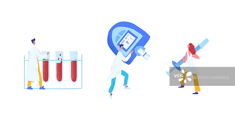 男女医生正在采血图片素材