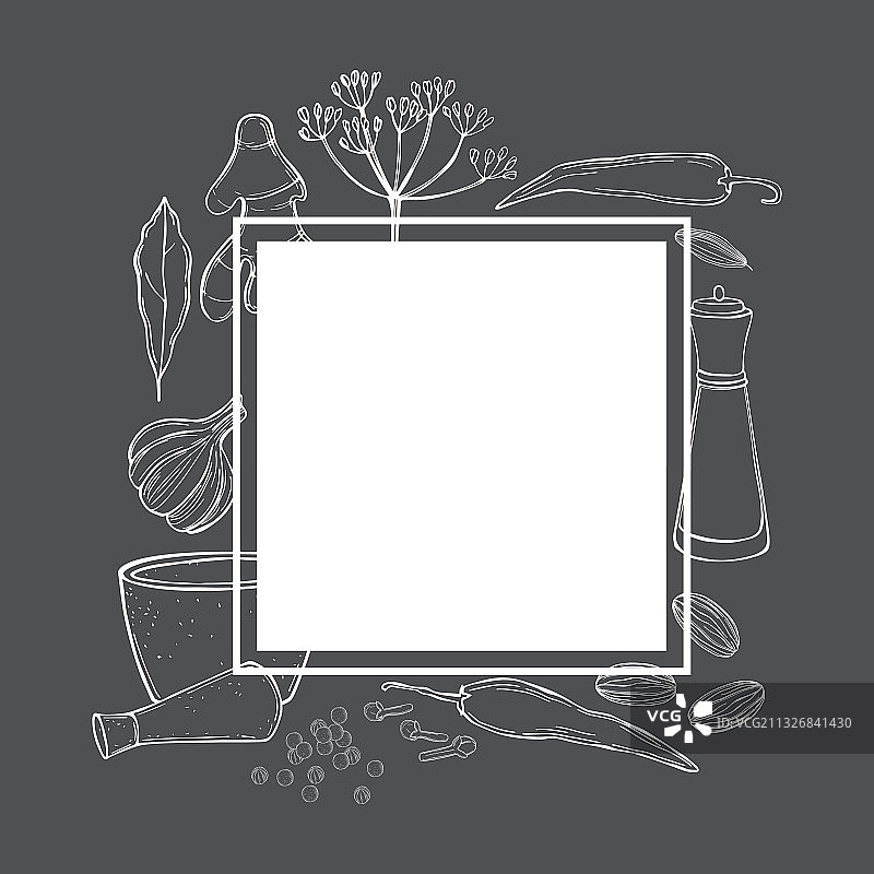 香料草药边框图片素材