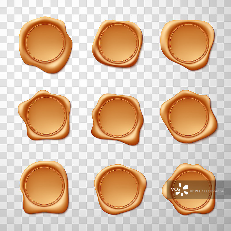 古铜色火漆印章模板图片素材