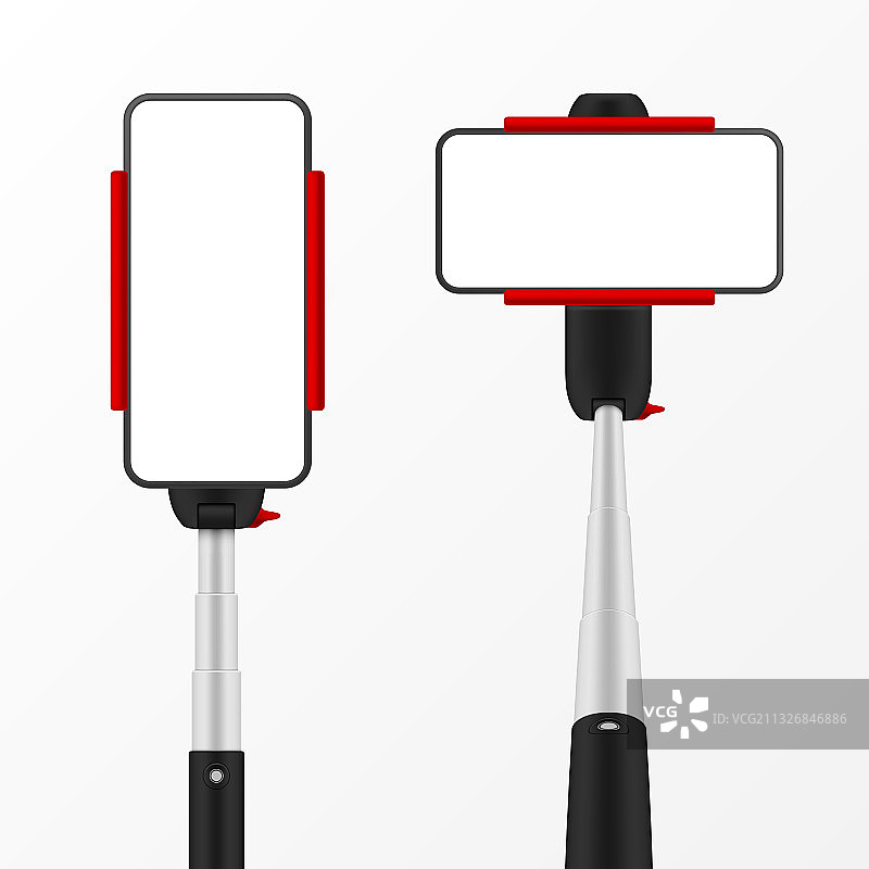 带水平和垂直空白的独脚架杆图片素材