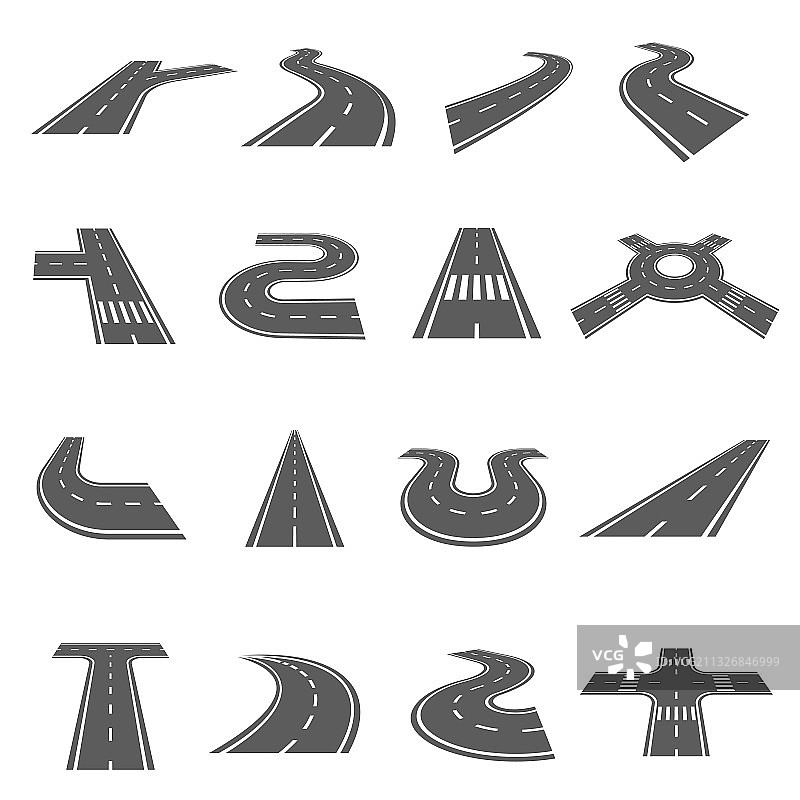道路元素路线地图构造器图片素材