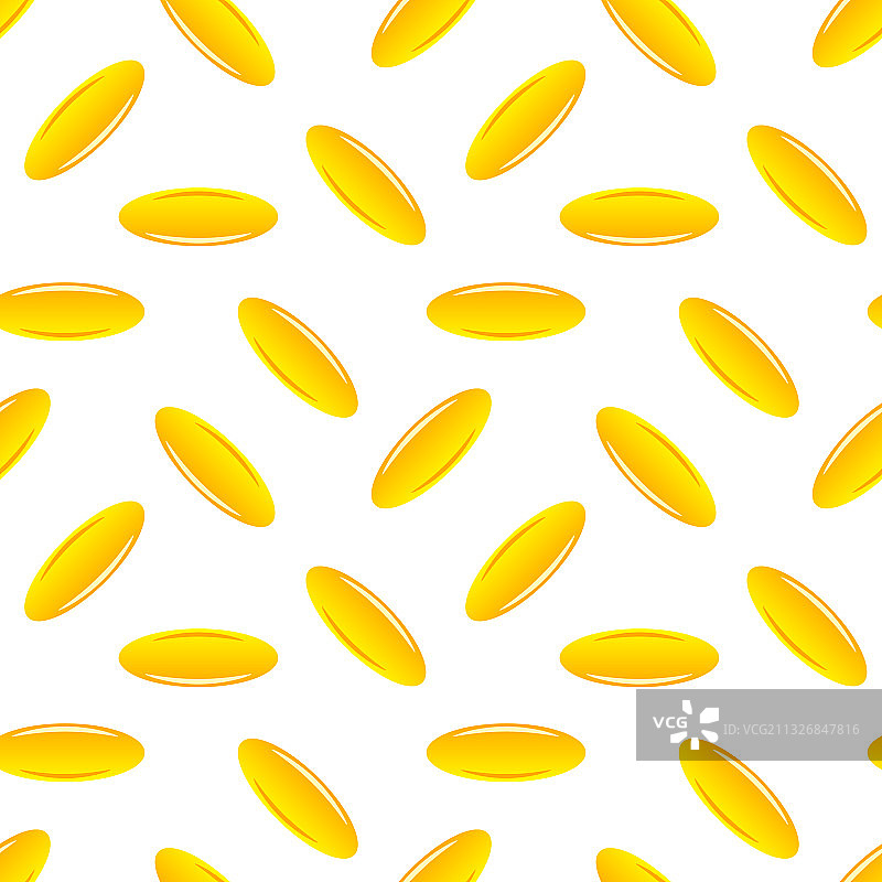 Omega-3凝胶胶囊药丸无缝图案图片素材