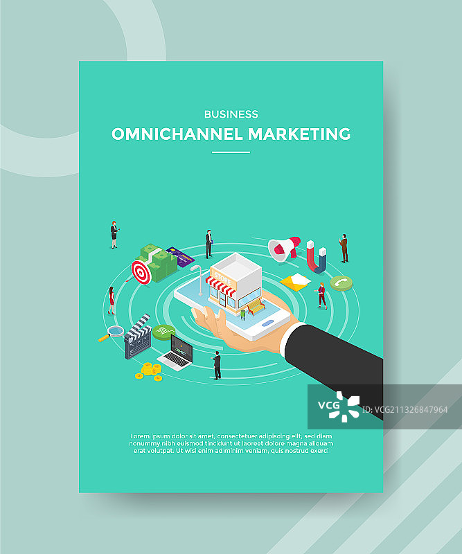 商务全渠道营销手持图片素材