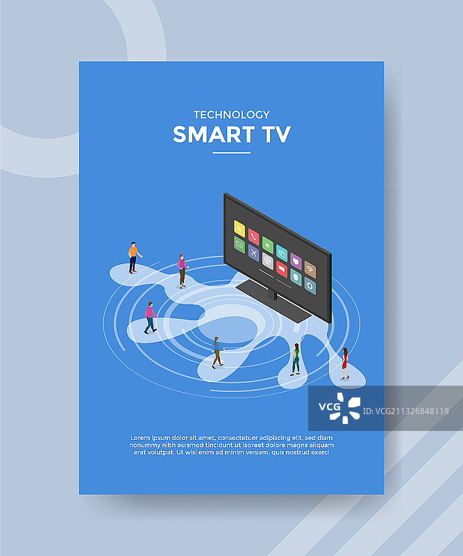 智能电视机前的人们图片素材