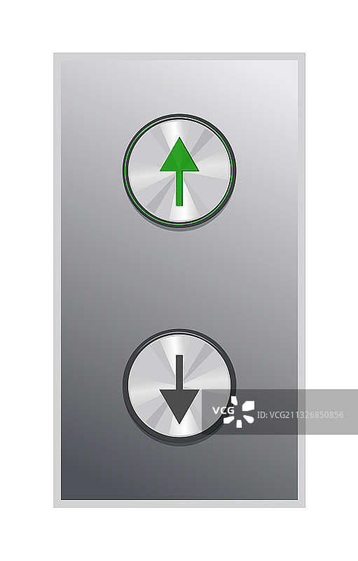 带有向上和向下箭头按钮的电梯面板图片素材