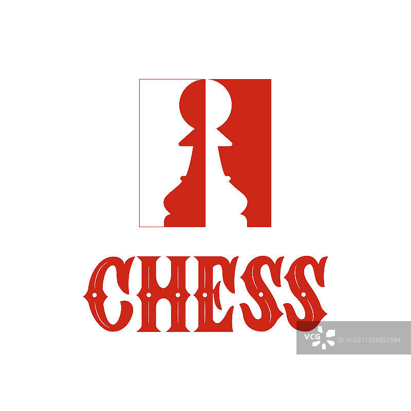 白色背景上的国际象棋城堡标志图片素材