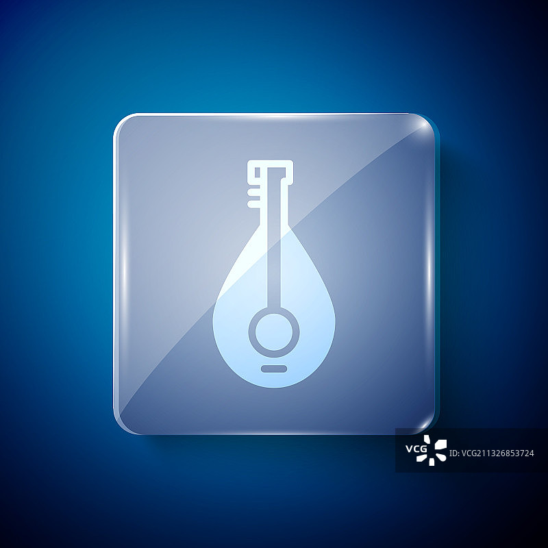 白色传统乐器曼陀林图标图片素材