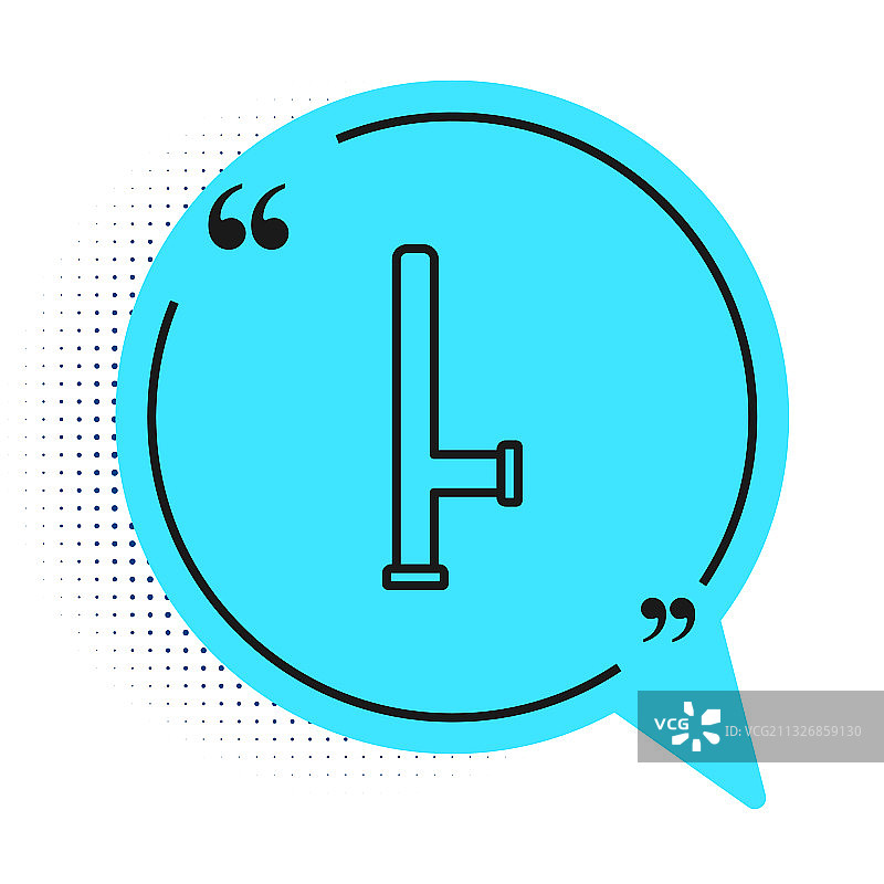 黑色线条警用橡胶警棍图标图片素材