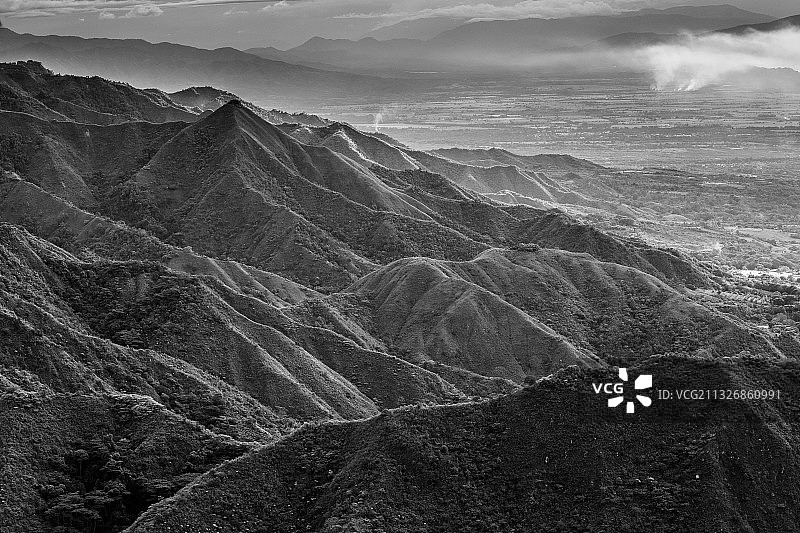 韦拉地区的航拍景观，哥伦比亚图片素材