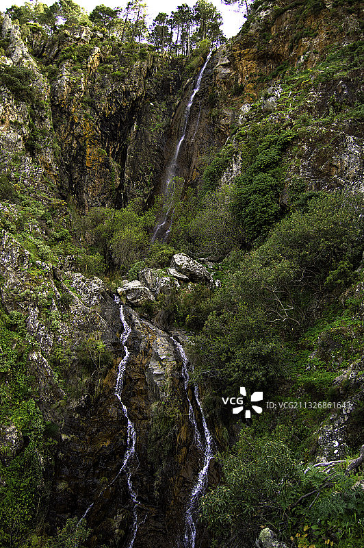 丰希罗拉森林瀑布风光，西班牙图片素材
