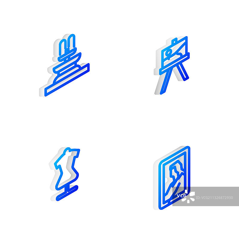 2.5D画架画板组合图片素材