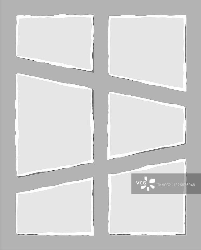 撕裂的白色纸条碎片图片素材