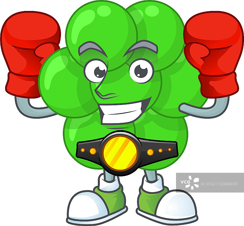 漫画金黄色葡萄球菌拳击运动员图片素材