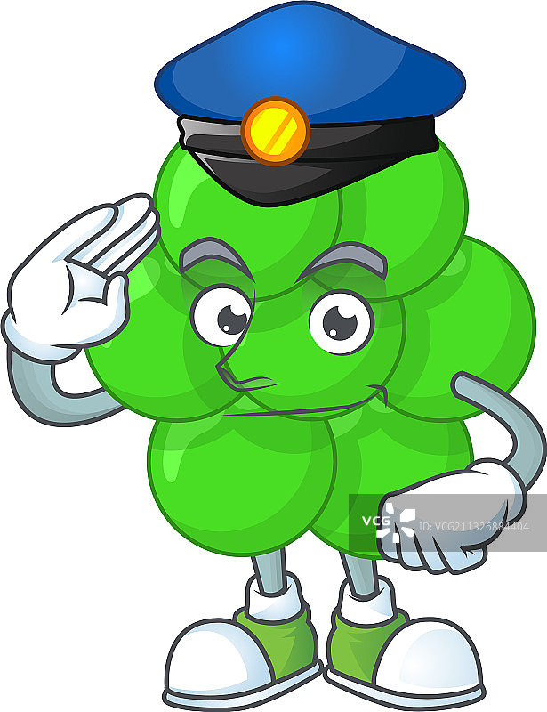 敬业的警官与金黄色葡萄球菌图片素材