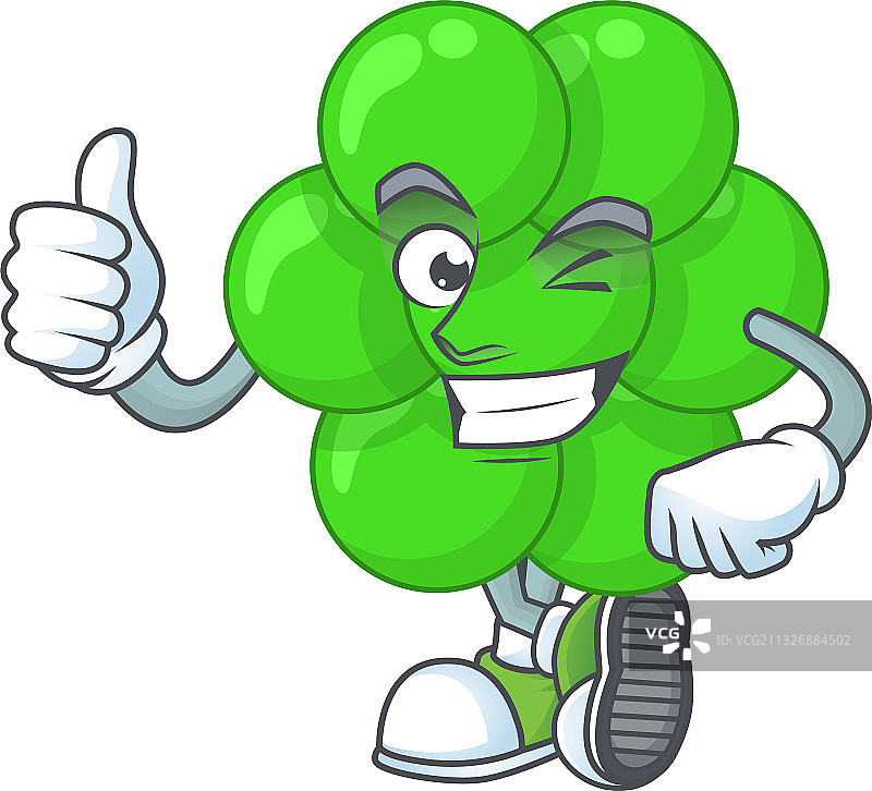 金黄色葡萄球菌卡通画图片素材