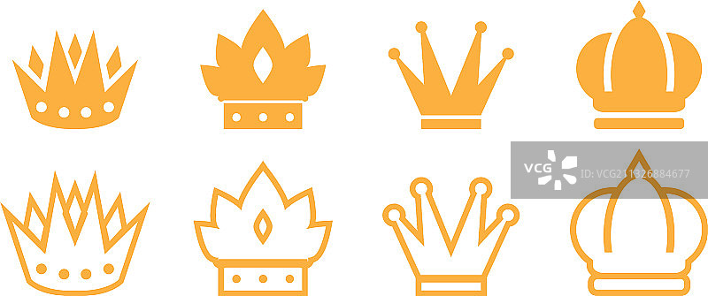 皇冠图标设计模板图片素材