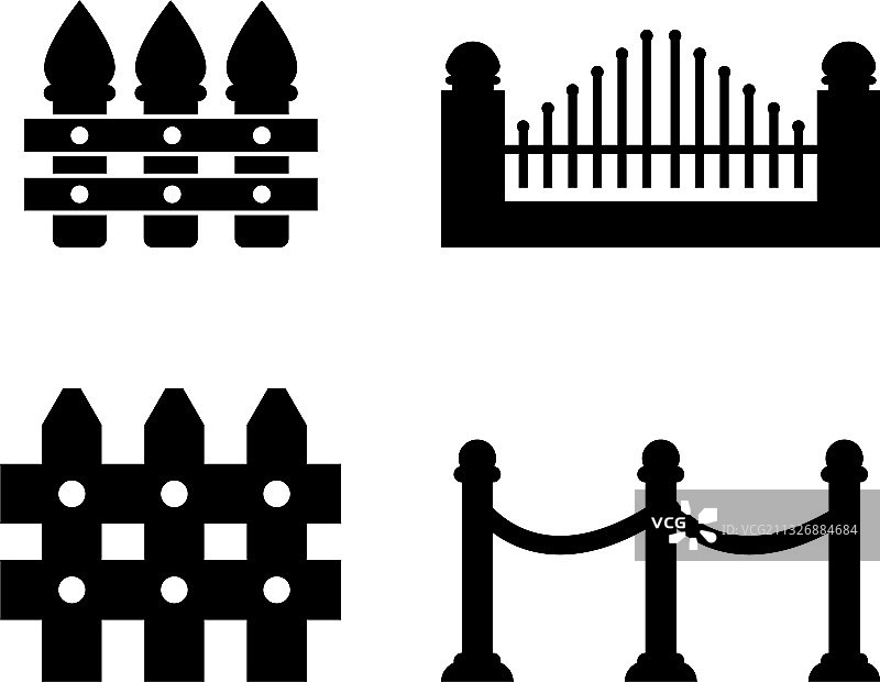 围栏图标设计模板图片素材
