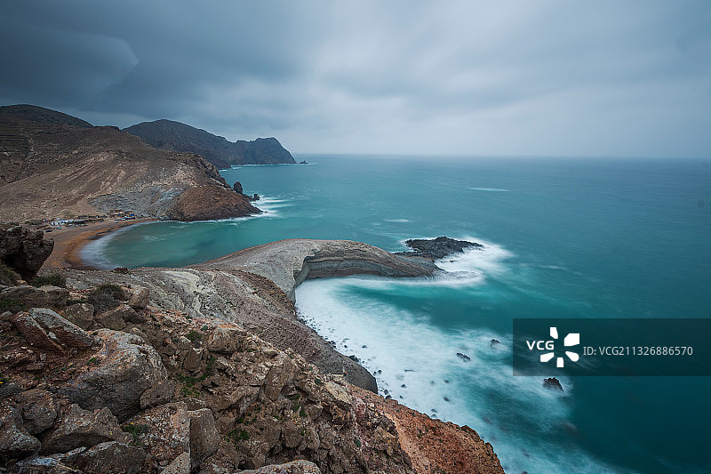 摩洛哥纳祖尔海天景色图片素材