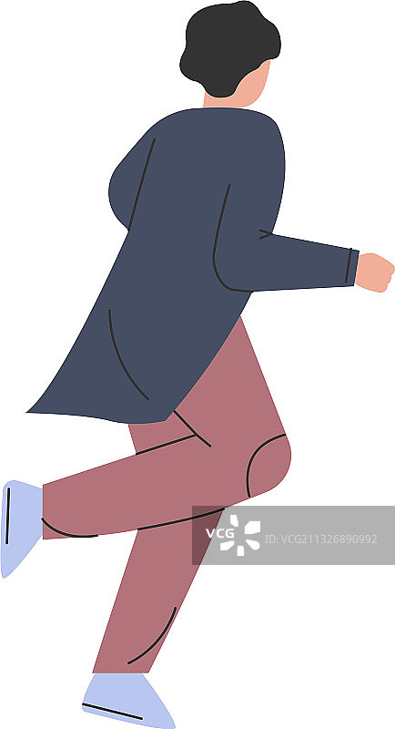 奔跑中的热情男人图片素材