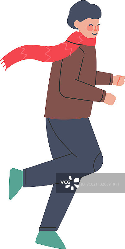 匆忙奔跑的男人图片素材