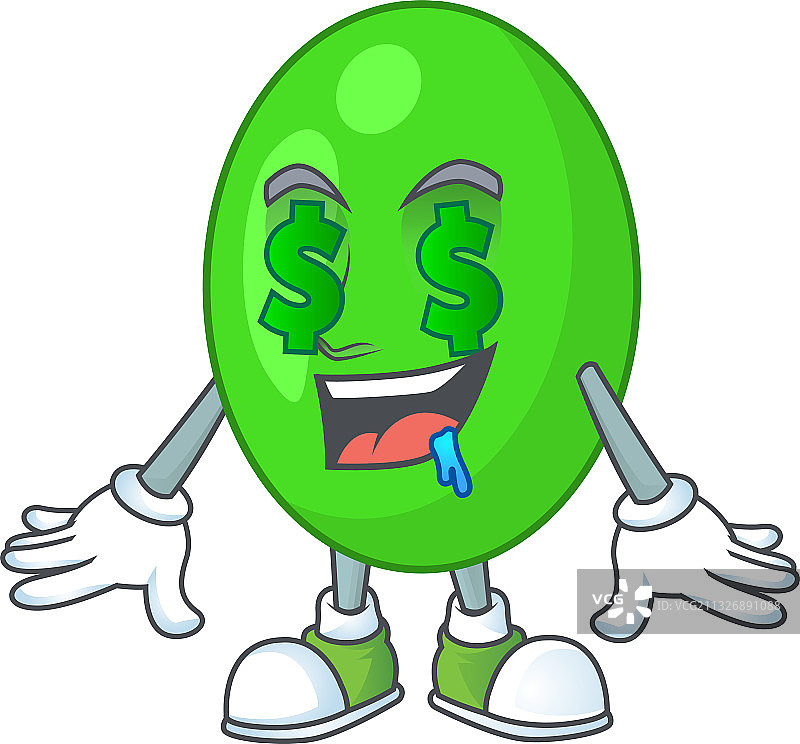 可爱的四面体吉祥物，金钱眼图片素材