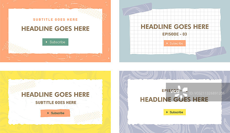 数字抽象大理石纹理YouTube缩略图图片素材