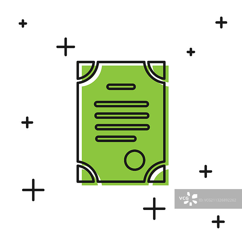 黑色死亡证明图标，白色背景图片素材