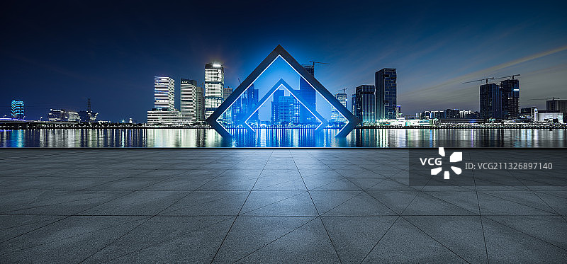 城市科技发光未来门图片素材