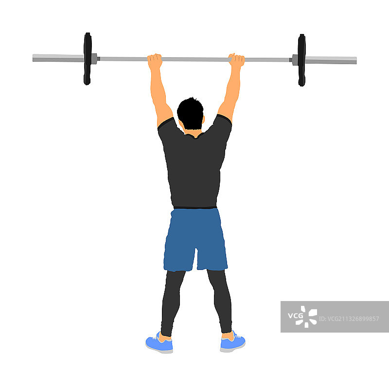 健身房举重运动员图片素材