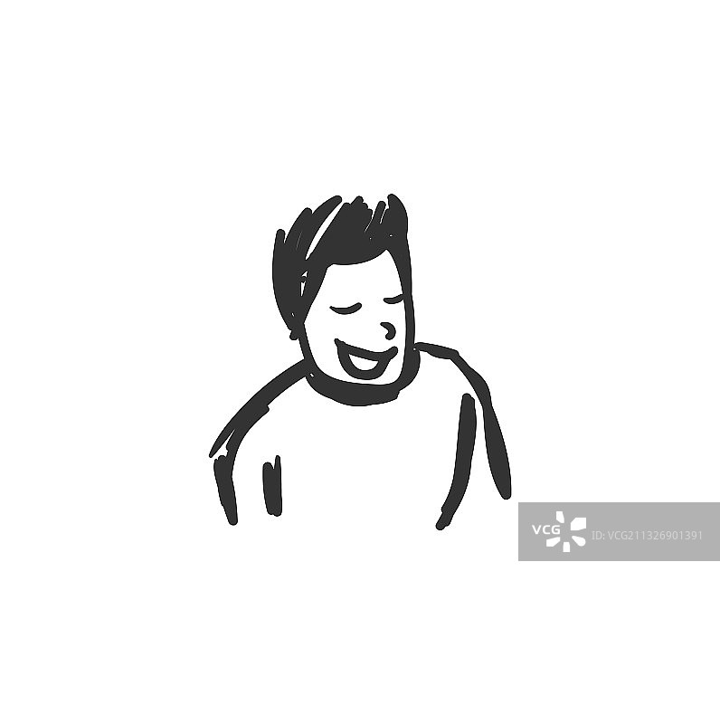 自信感觉图标素描图片素材