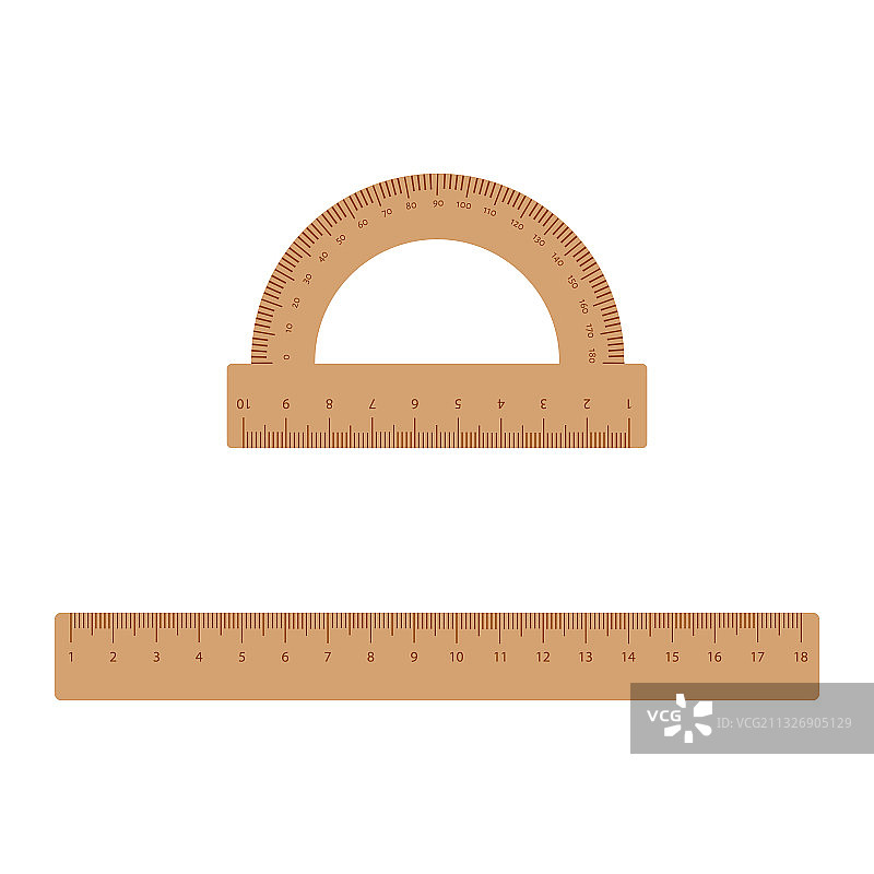 木质尺子套装图片素材