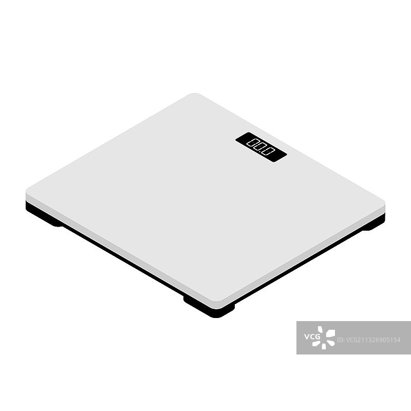 浴室落地秤2.5D视图（隔离）图片素材