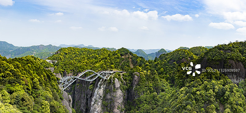 浙江台州神仙居如意桥全景图片素材