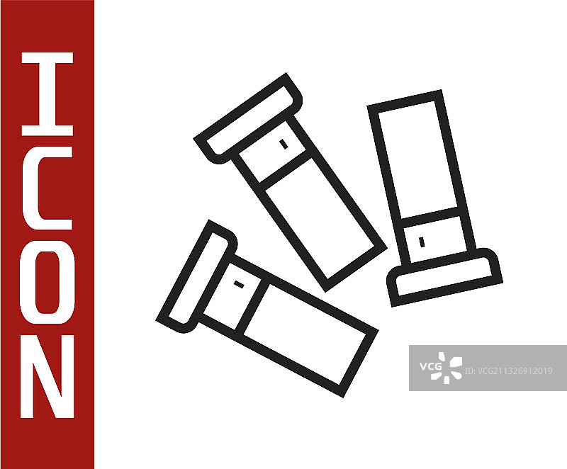 白色背景上的墨盒图标图片素材