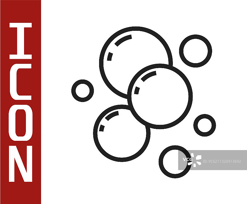 黑色线条肥皂泡图标图片素材