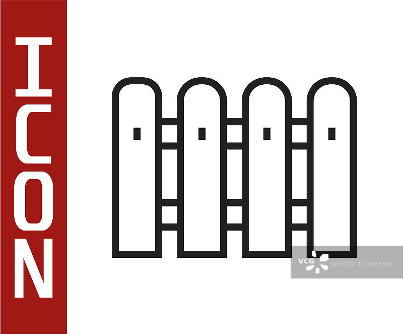 花园木栅栏图标图片素材