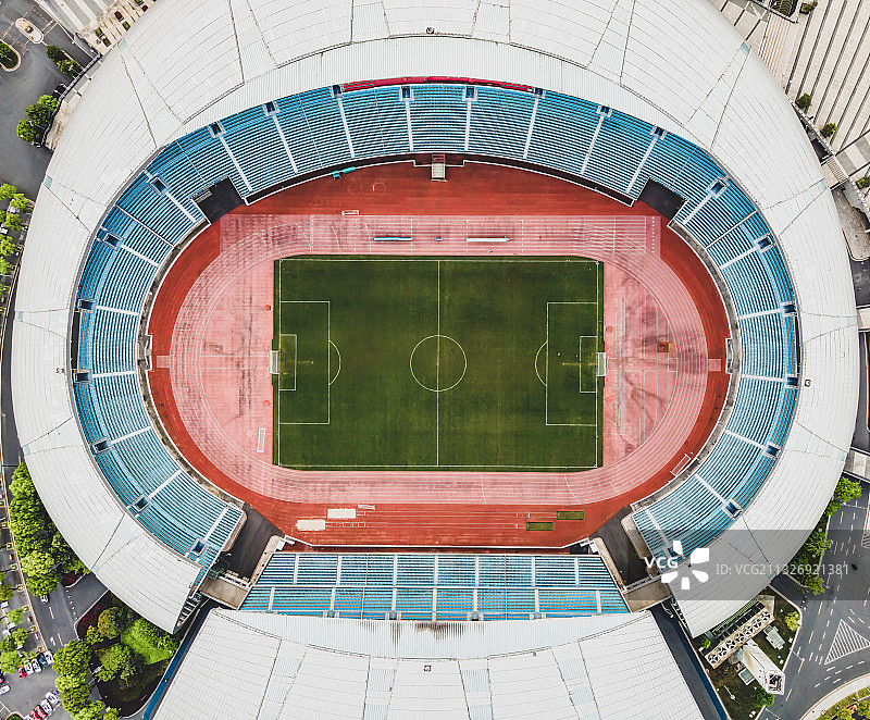 航拍江苏省常州奥林匹克体育中心城市风光图片素材