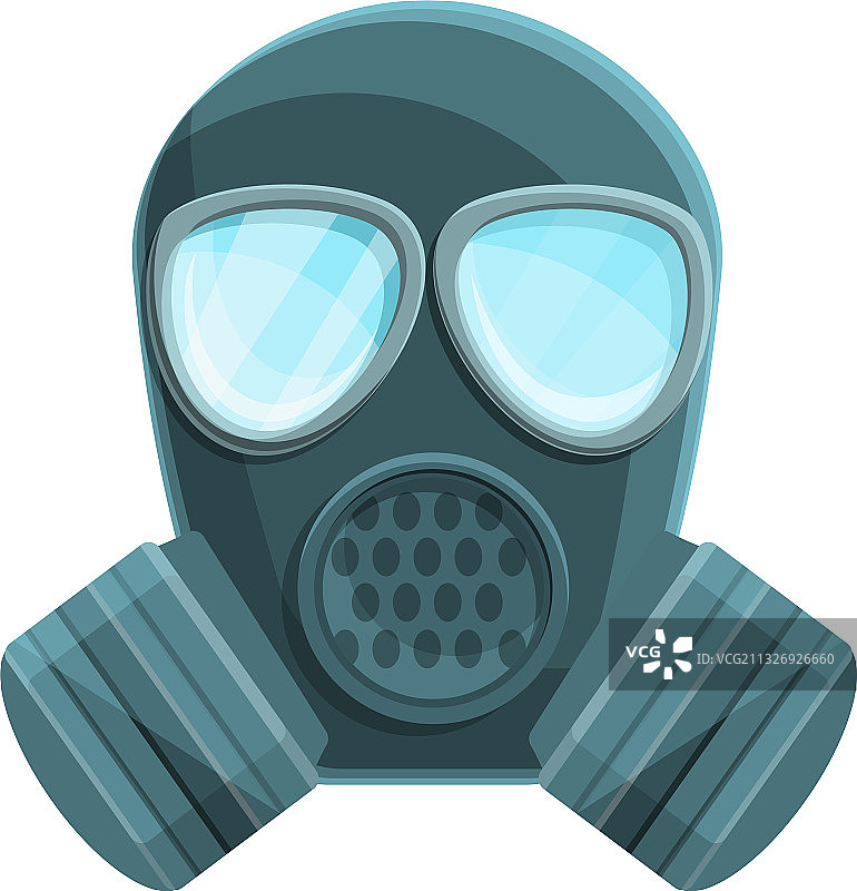 防毒面具卡通风格图标图片素材