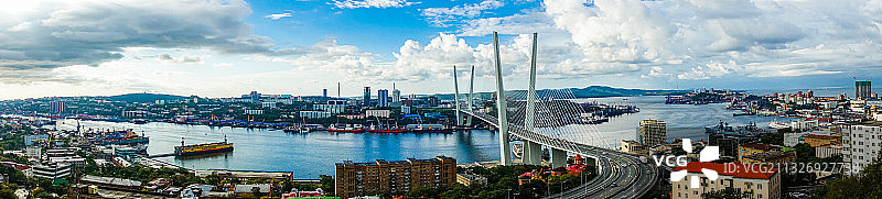 海参崴金角湾跨海大桥图片素材