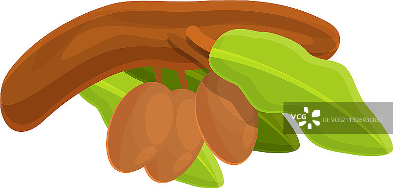 乳木果树枝卡通风格图标图片素材