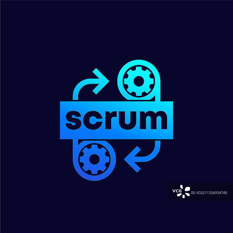 Scrum开发流程框架图标图片素材