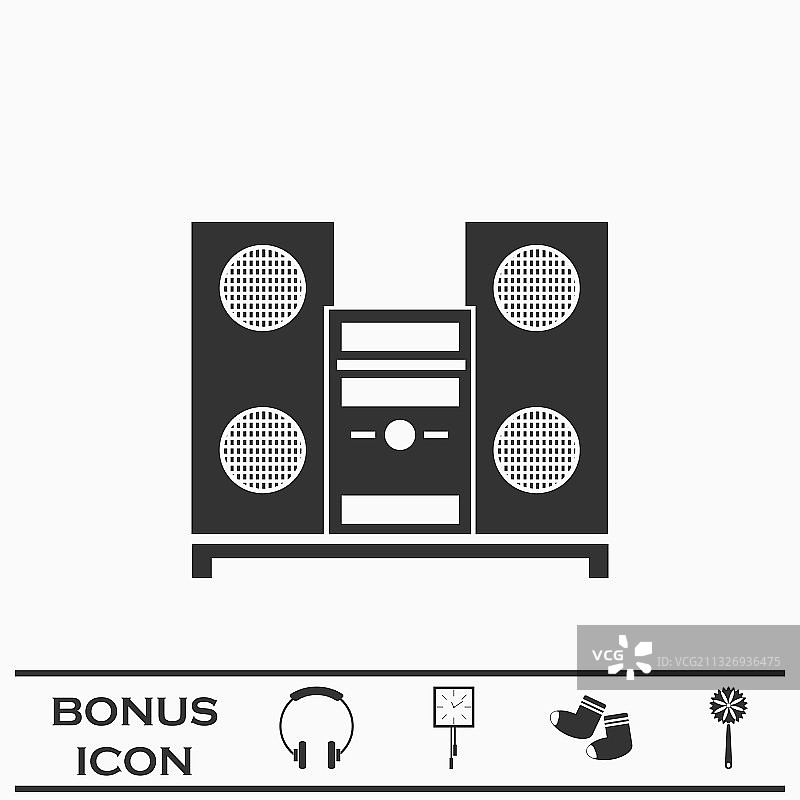 扁平风格音乐中心图标图片素材