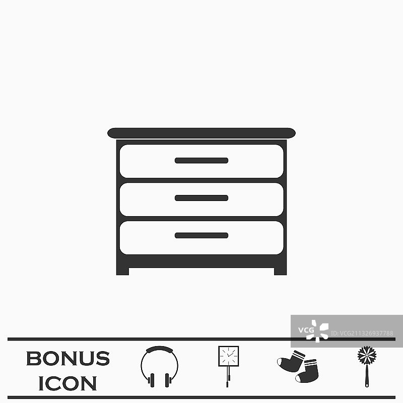 家具扁平图标图片素材