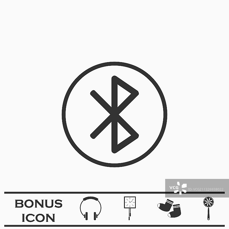 扁平风格蓝牙图标图片素材